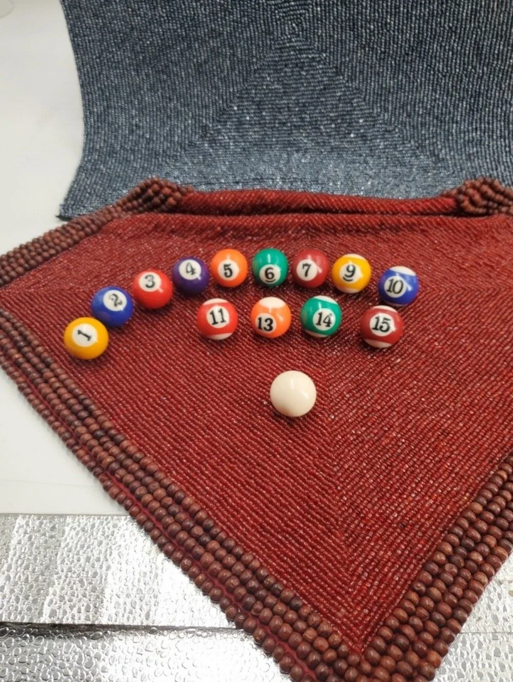 Miniature Pool Balls Set Please Read Description  (C40)